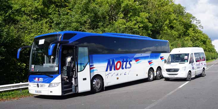 Motts Travel Mercedes Tourismo UK15CRU & Sprinter BU60CRU